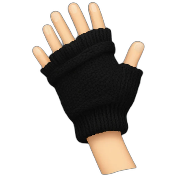 Black Fingerless Gloves emoji