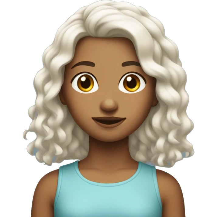 Menina branca do cabelo moreno  emoji