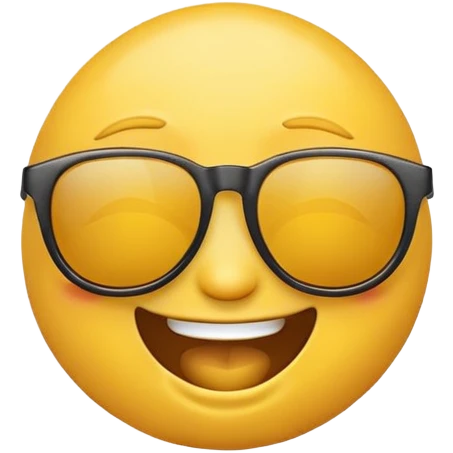 Laughing emoji with sun glasses emoji