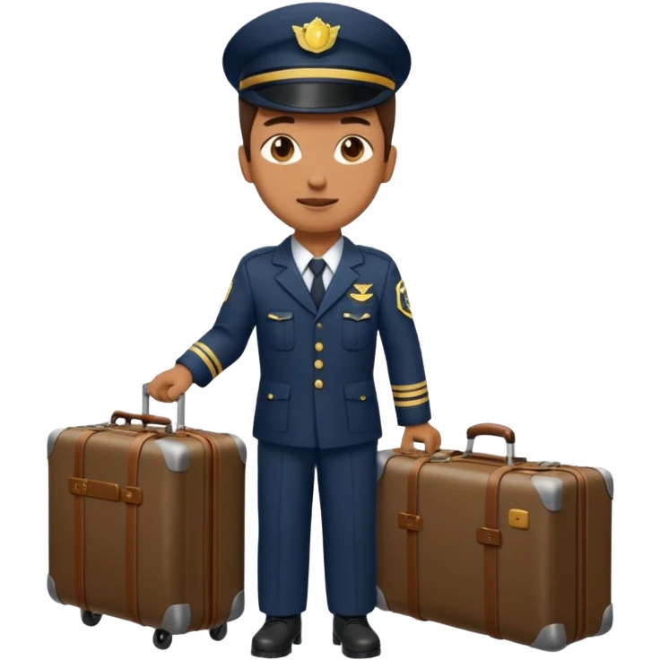 Porter with luggage,Train Crew. emoji