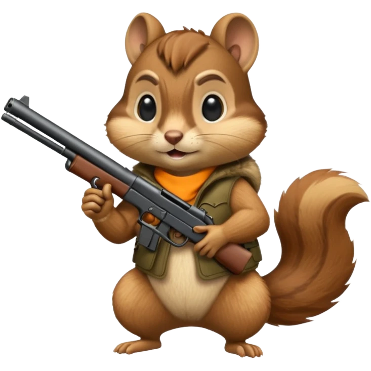 Chipmunk with a gun  emoji