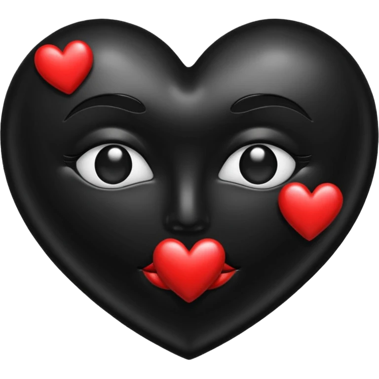 Kiss print emoji in color black  emoji