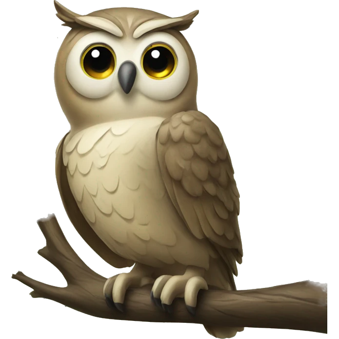 Owl on a branch emoji