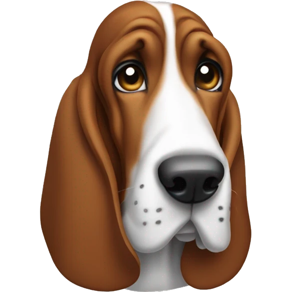 A judgy basset hound emoji