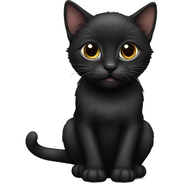 Black kitten emoji