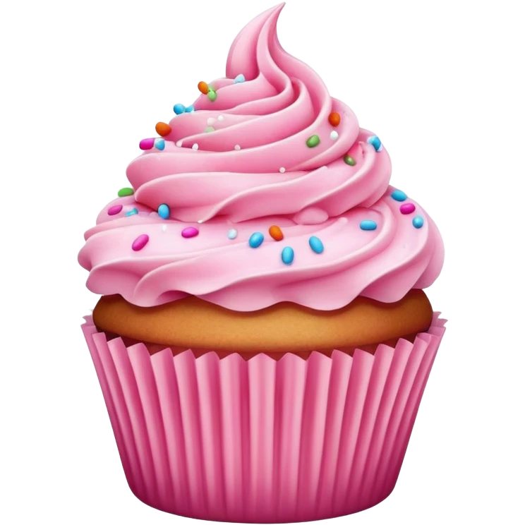 Cupcake with pink icing emoji