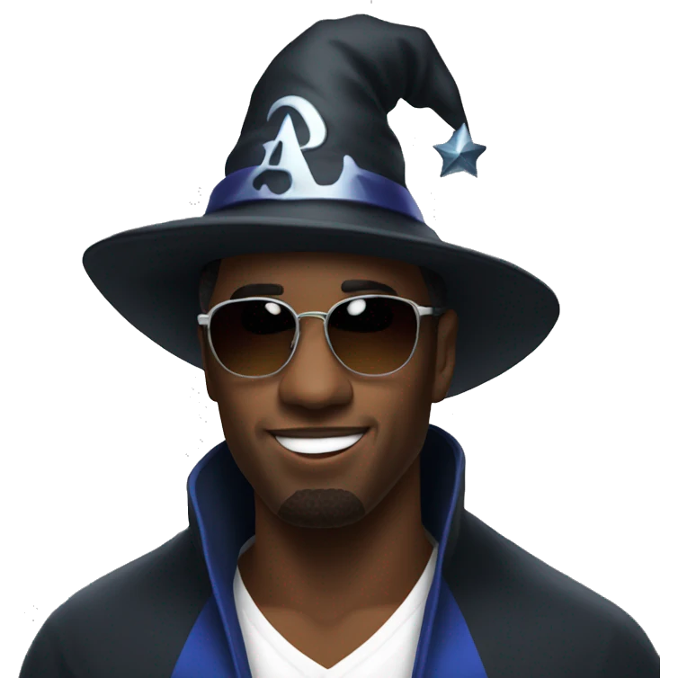P diddy with a wizard hat on emoji