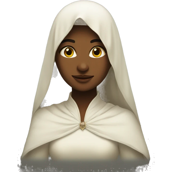 veela: Beautiful, enchanting beings with magical abilities and a temperamental nature, often appearing as woman shadows with transparent veils. emoji