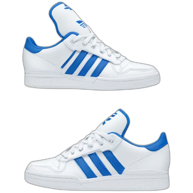 Adidas shoes bleu and White emoji