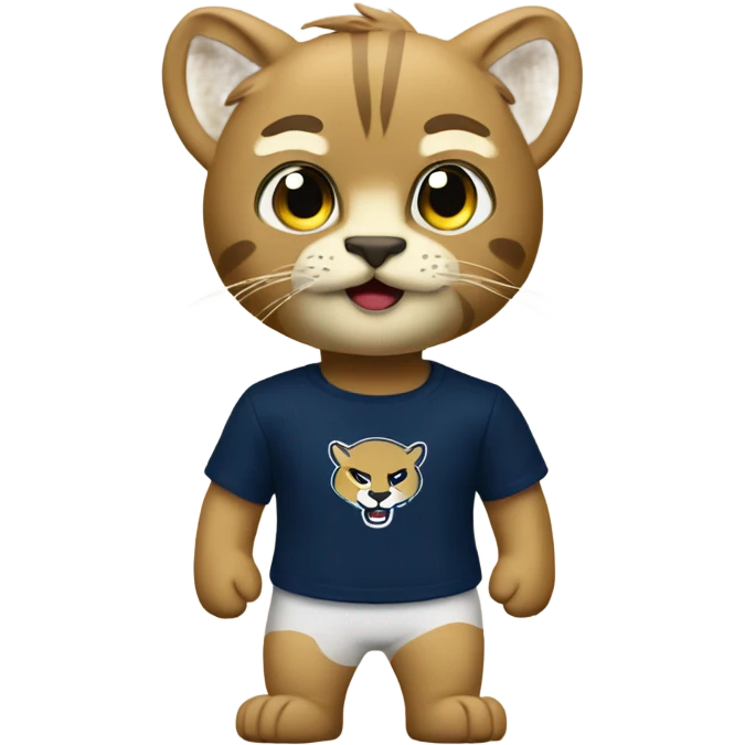 Goyo is an animated puma wearing a UNAM puma t-shirt emoji