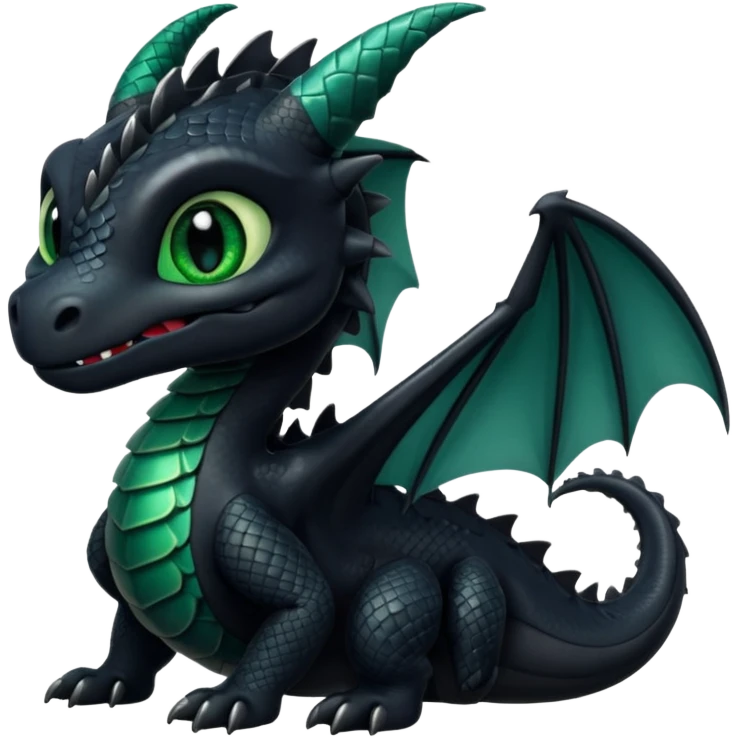 toothless black dragon emoji