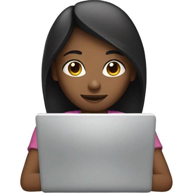 girl working on a laptop emoji