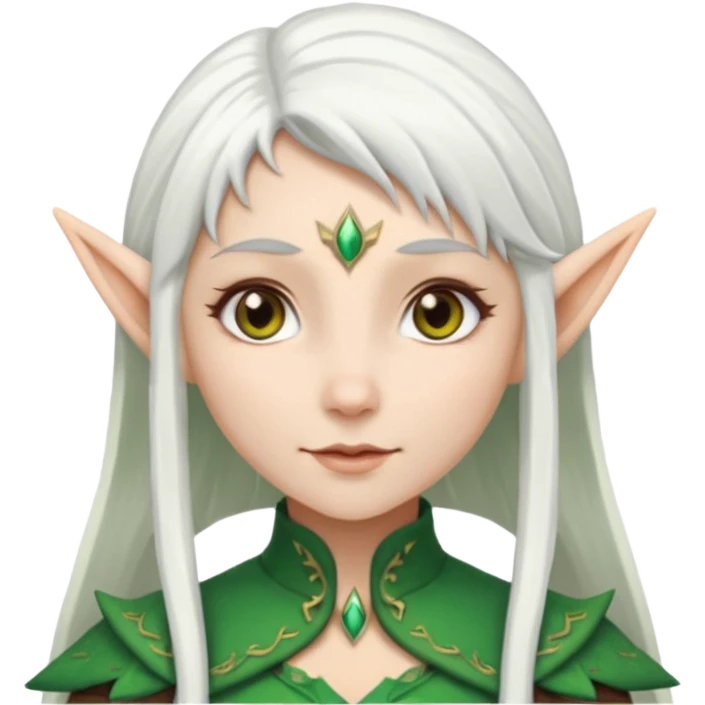 woman elves with white hair emoji