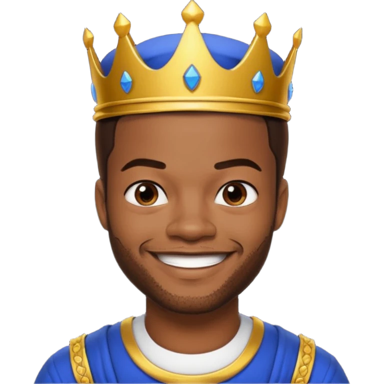 King Bach with dark brown hair emoji