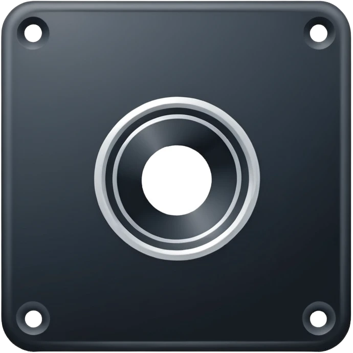 White rotated square (45°) with a centered square hole, solid bright blue background, flat vector style, no text, no shadow, 512x512 PNG. emoji