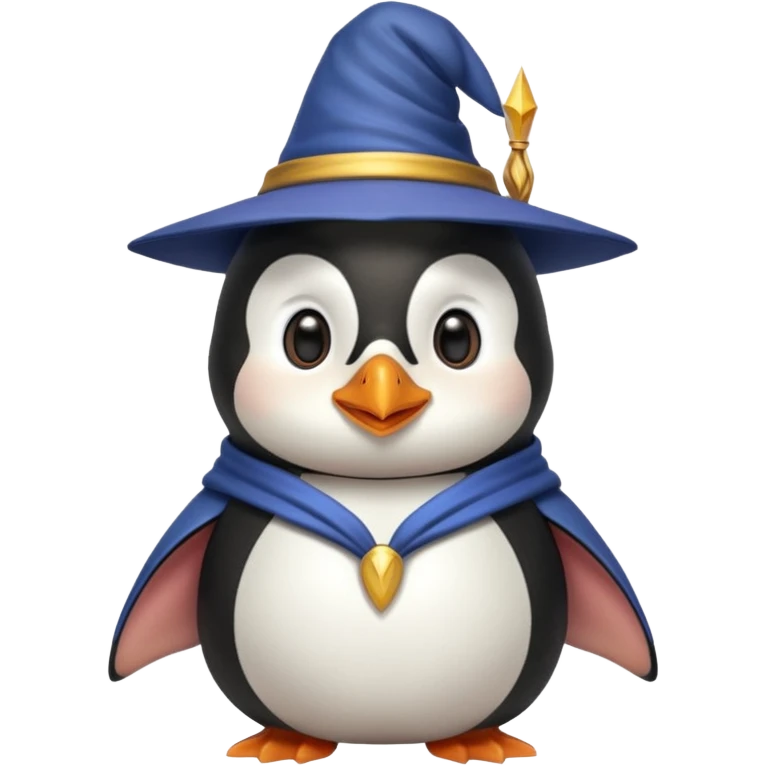 Wizard penguin happy realisitic emoji