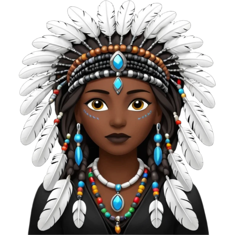 shaman woman in black clothes emoji