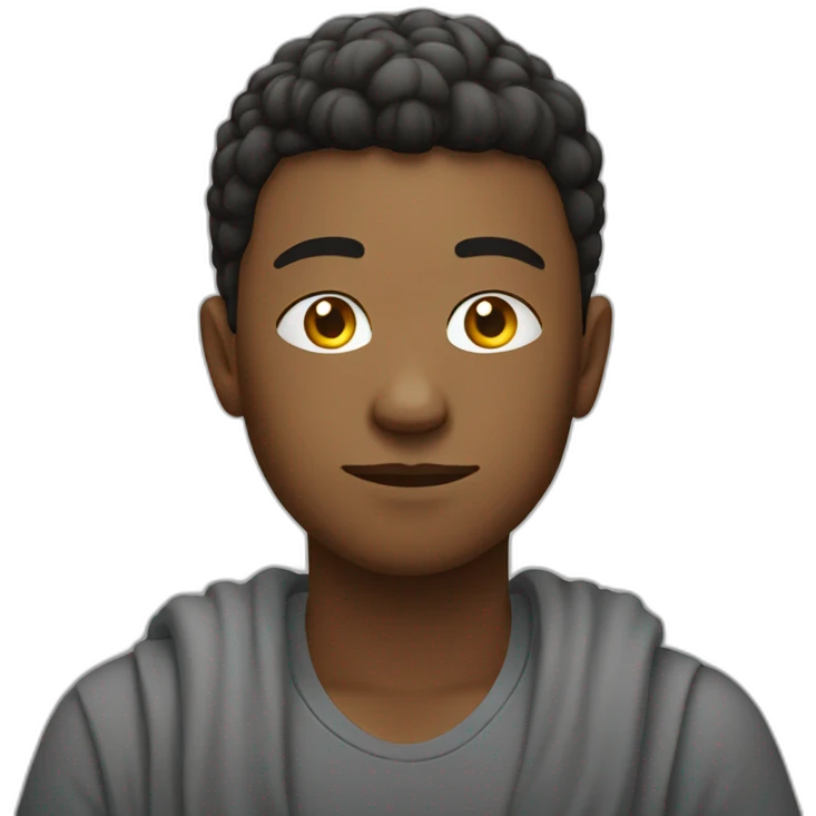 Male Teen meditating emoji