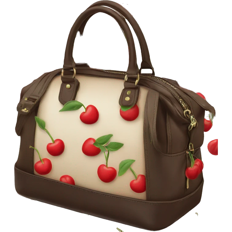 coach hand bag with cherries  emoji