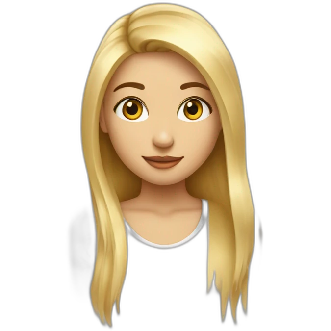 fille-blonde-longs-cheveux lisses-aux-yeux-marrons-étudiante emoji