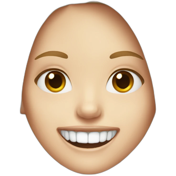 white girl with long fake front teeth emoji
