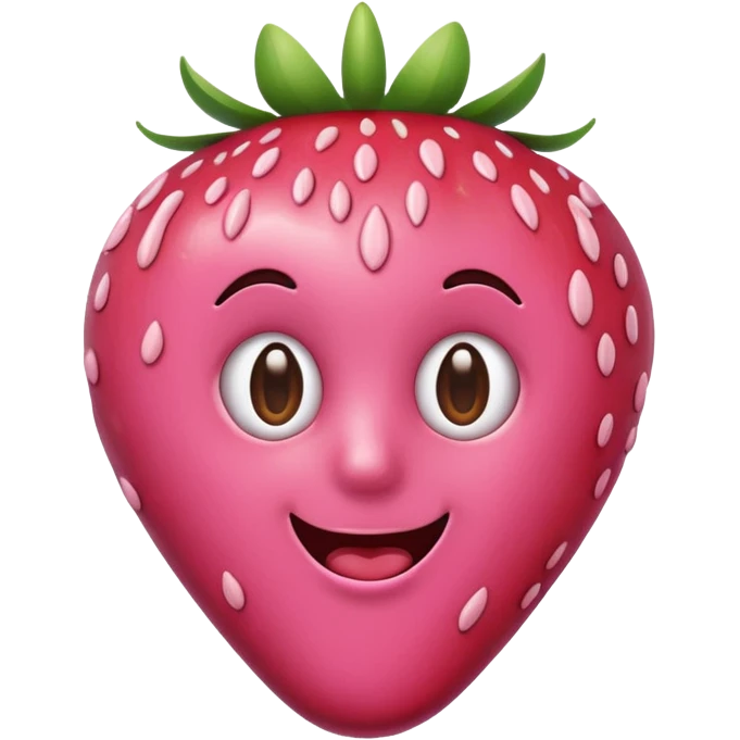 🍓i want this emoji exactly that has been dipped in pink chocolate  emoji