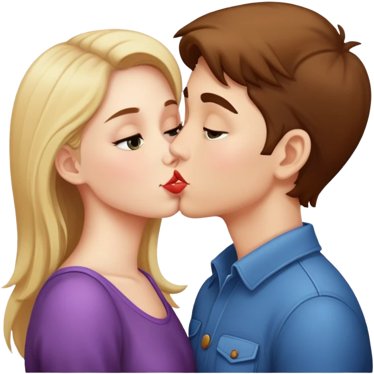 Girl and boy kissing  emoji