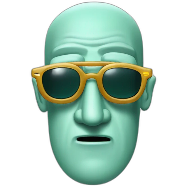 squidward with sun glassews emoji