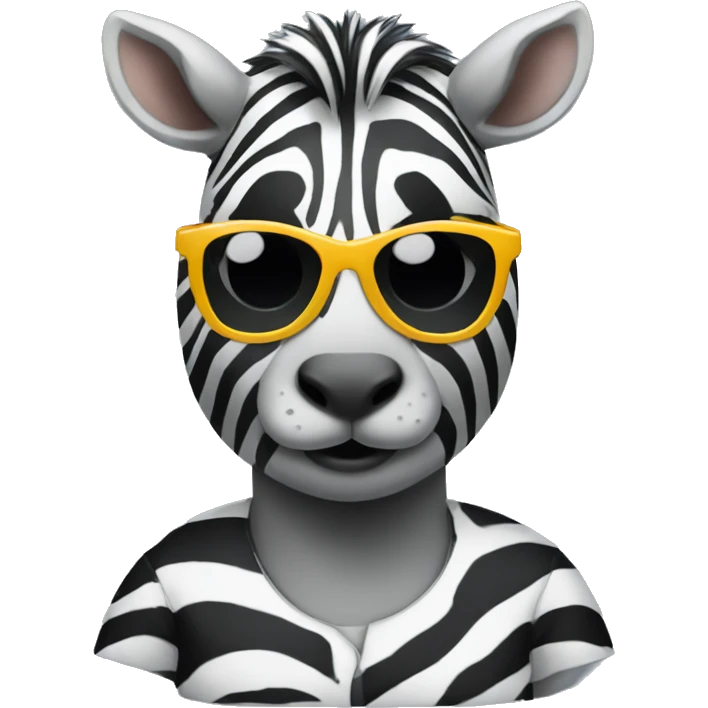 Zebra female with sunglasses  emoji