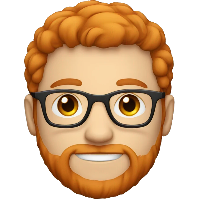 red-haired IT support technician with a very short beard wearing glasses emoji