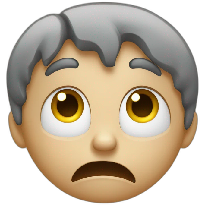 Frustrated face emoji