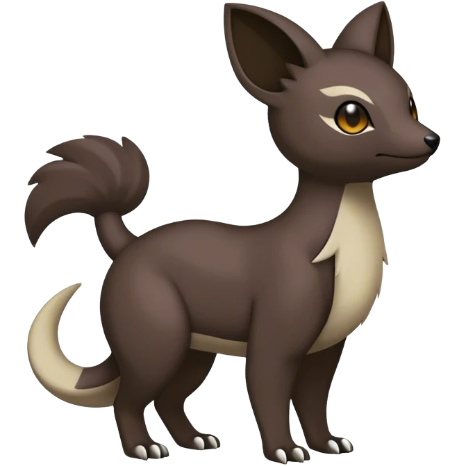 Cute cool dark animal hybrid Fakemon full body emoji
