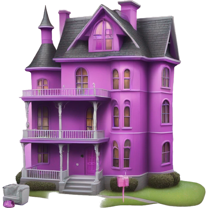 Barbie’s and Batman 6 story tall haunted dream house emoji