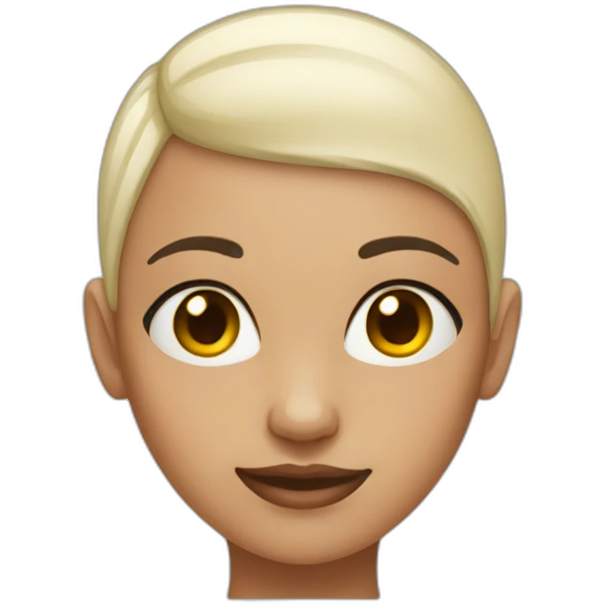 Girl with bald top of head emoji