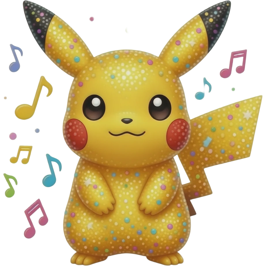 My melody sanrio pokemon while sprinkle shiny color in the full body! emoji