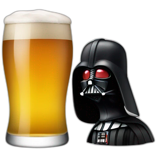 Dark Vador boit une bière emoji