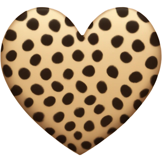 Leopard print heart emoji