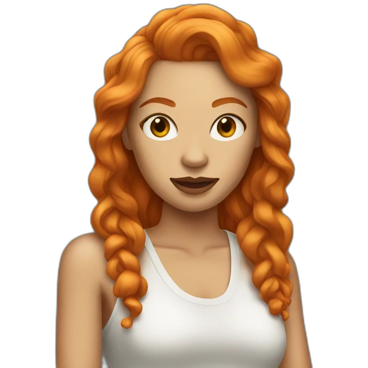 female ginger rapper emoji