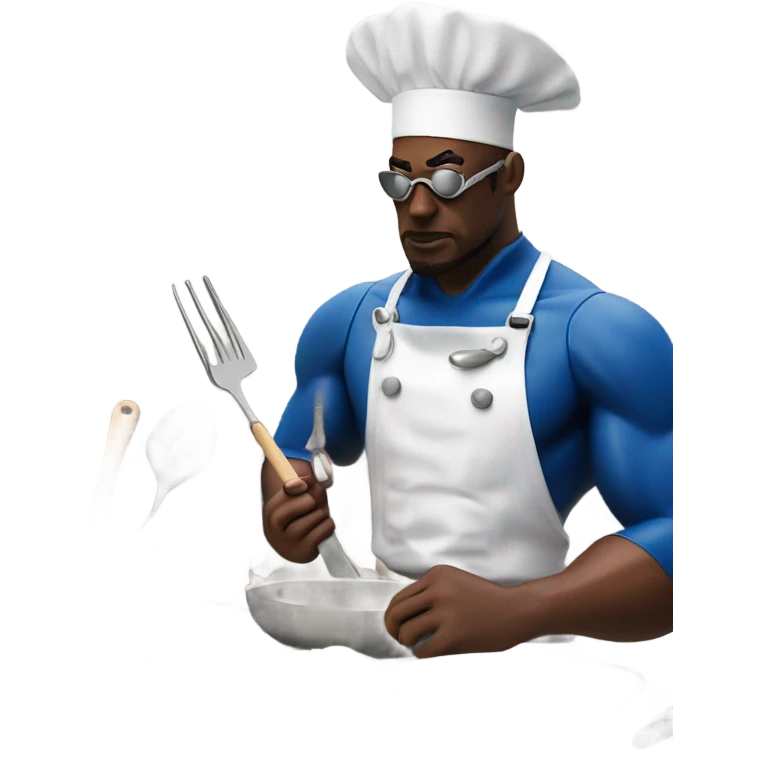 Captain america as a chef emoji