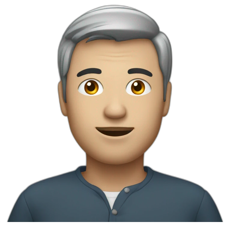 Un homme seul dans un pré nuit emoji