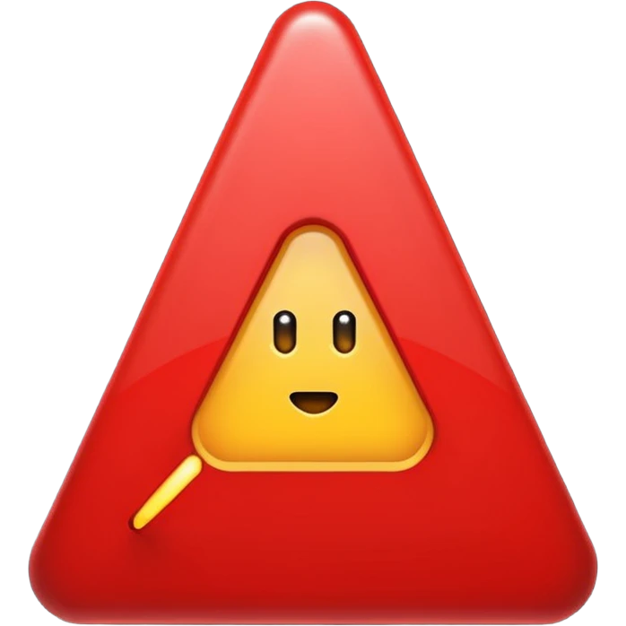 point d'exclamation dans un traingle rouge pour signaler un danger emoji