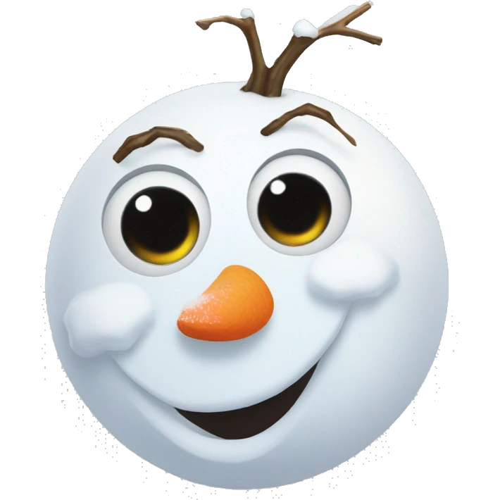olaf snowman, frozen, cryibng emoji