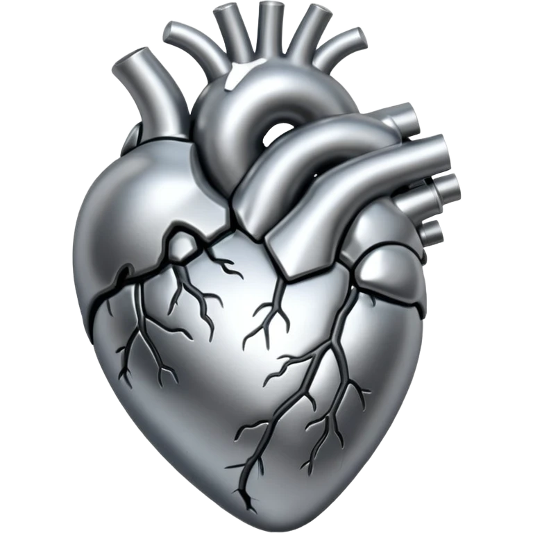 Silver Anatomical Heart emoji