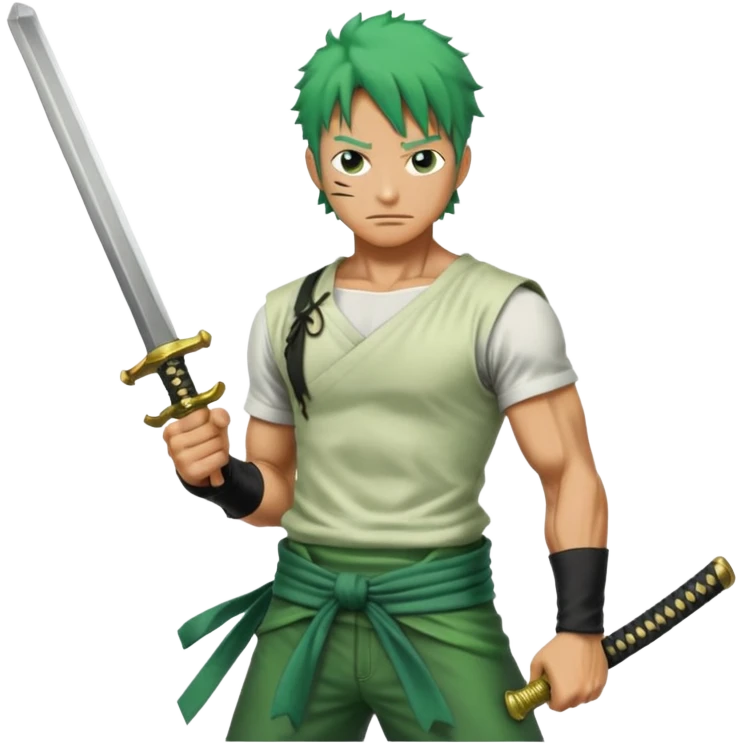 Has a zoro de one piece  emoji