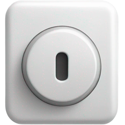 Create a modern toggle switch in the 'on' position. The switch should be a rounded rectangle or pill shape with very rounded corners. The toggle circle/knob should be pure white and positioned on the right side to indicate the 'on' state emoji