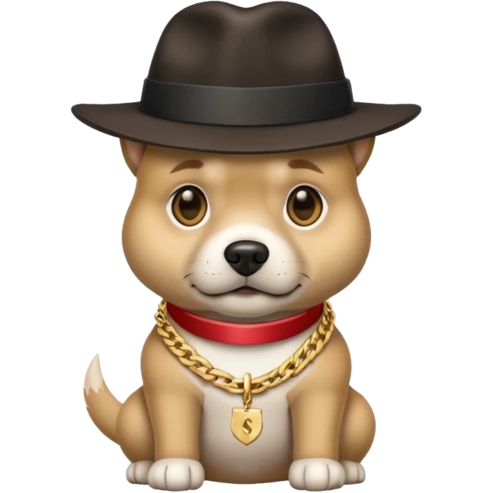 Gangster dog emoji