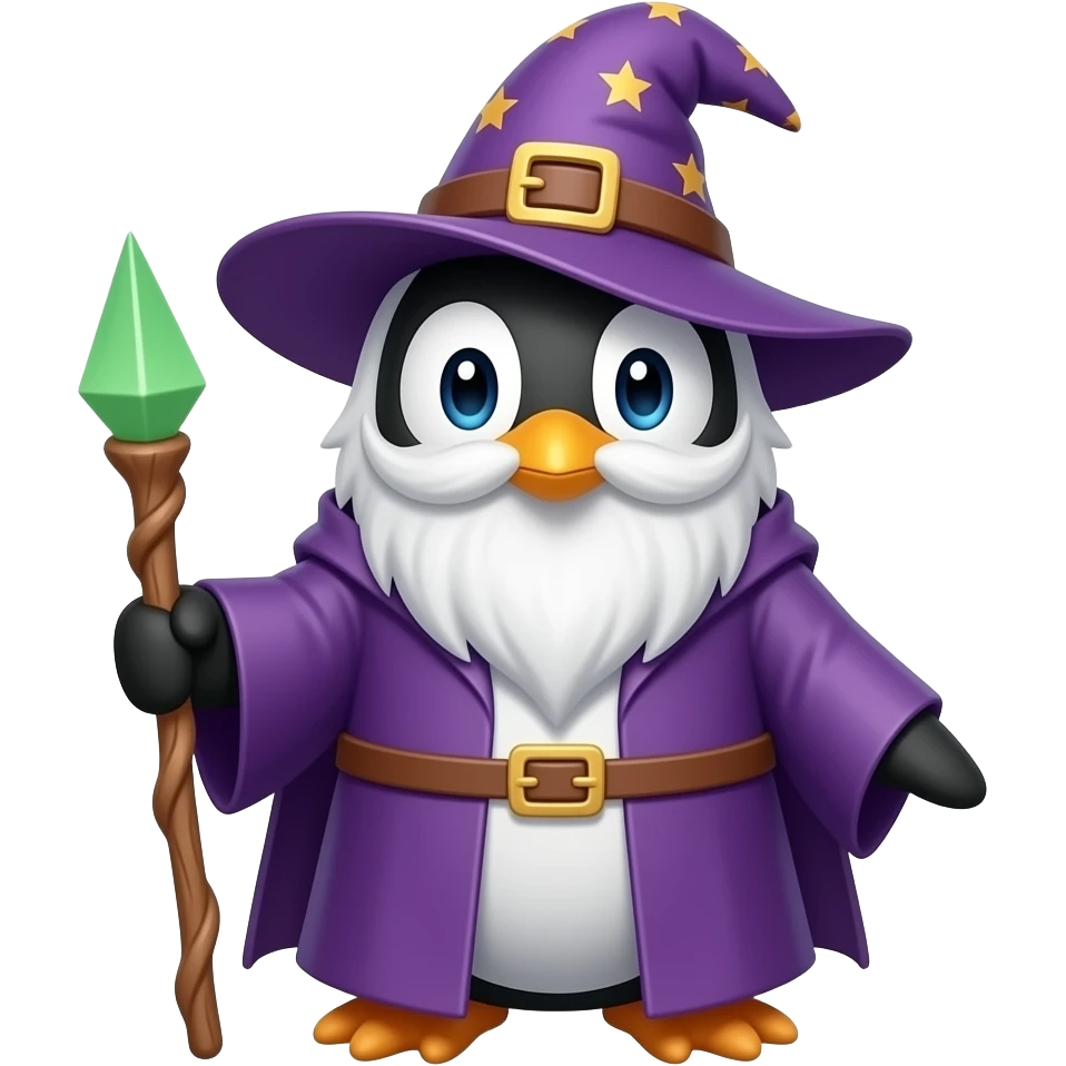 Penguin Wizard emoji