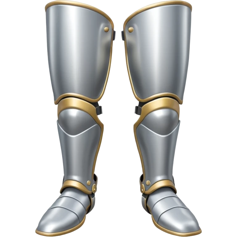 pair of silver platelegs leg armor, very light silver, no gold, matching previous platebody style emoji