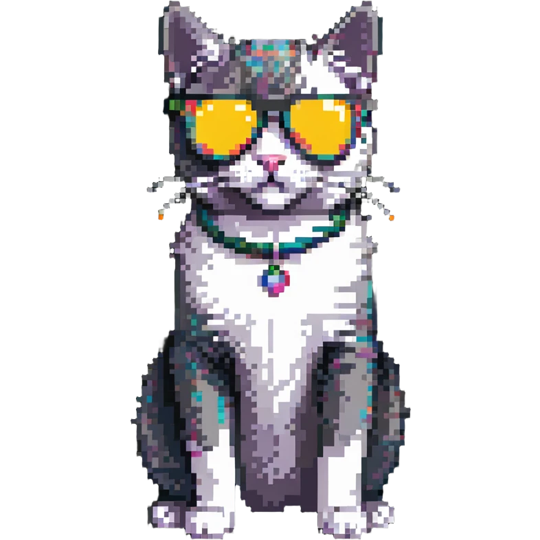 Cat wearing sunglasses, cool and relaxed emoji
