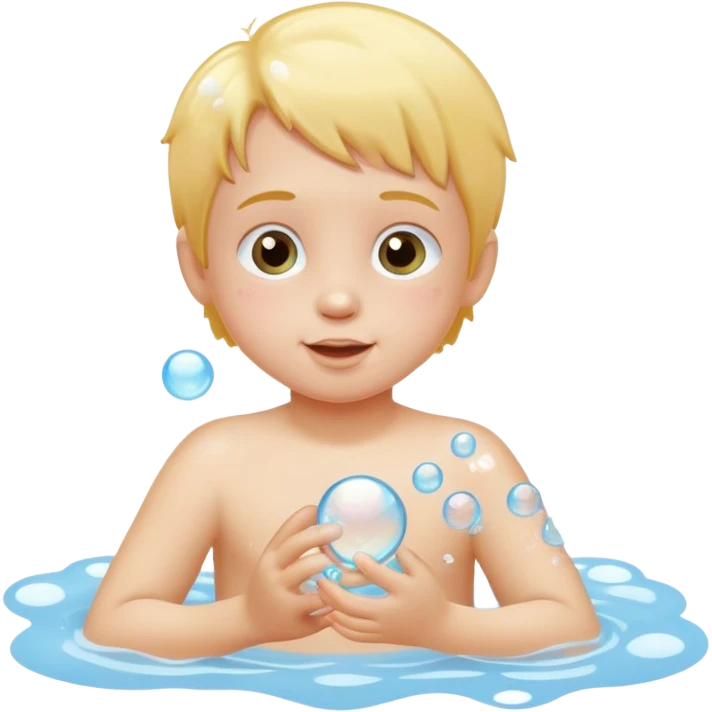 Un niño bañandose emoji